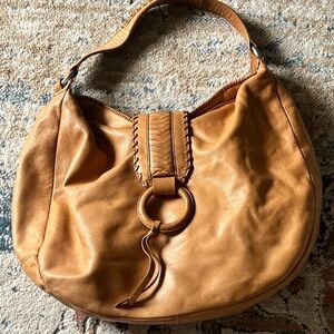 Vintage Banana Republic Tan Hobo Bag with Relaxed Style